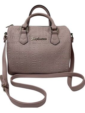 Juicy Couture Embossed Dusty Mauve Crossbody Satchel